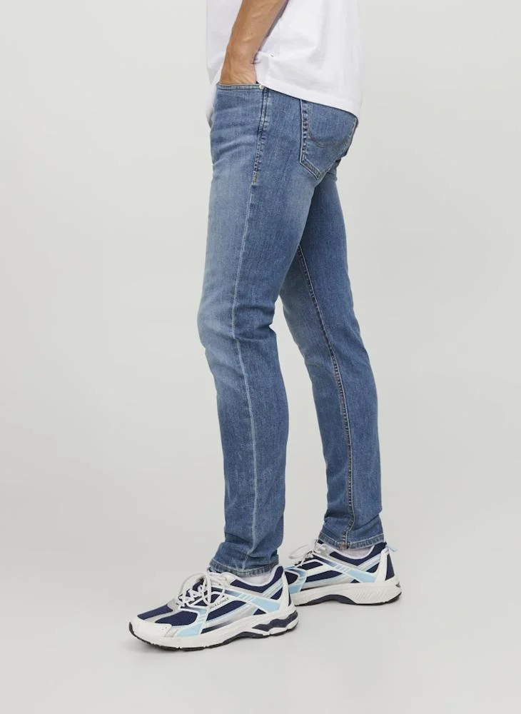 JACK & JONES  Mid Washed Slim Fit Jeans for Men | Best Price UAE